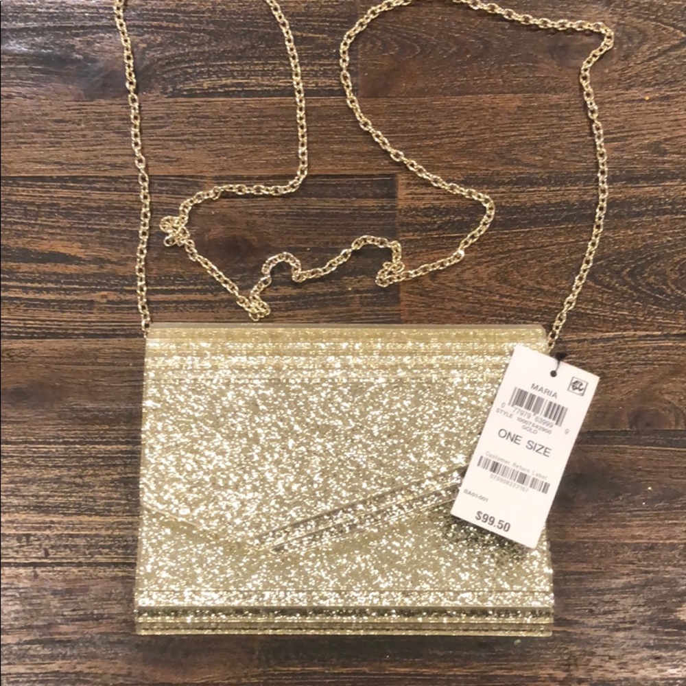 INC Maria Clutch One Size Gold NWT